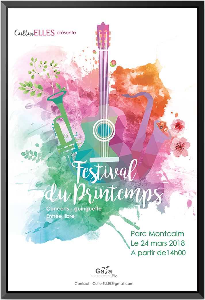 mockup affiche printemps